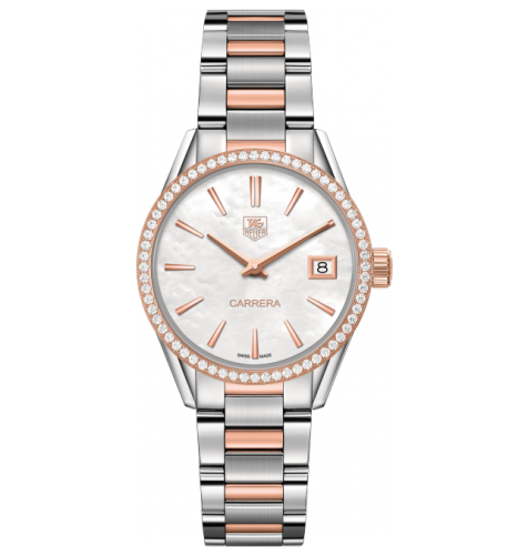 TAG Heuer Carrera Lady Quartz 32 Stainless Steel / Rose Gold / Diamond / MOP / Bracelet